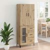 vidaXL Highboard Artisan-Eiche 69,5 x 34 x 180 cm Holzwerkstoff