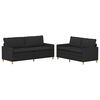 vidaXL Sofa Set 2 stk. Schwarz Stoff