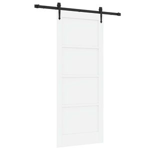 vidaXL Schiebet&uuml;r ORKDAL Wei&szlig; 83 x 202 cm Massives Kiefernholz
