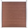 vidaXL WPC Zaun-Set 8 Quadrate + 1 Schräge 1484x186 cm Braun
