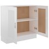 vidaXL B&uuml;cherschrank Hochglanz-Wei&szlig; 82,5x30,5x80 cm Holzwerkstoff