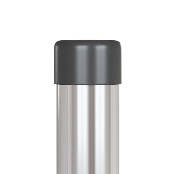 vidaXL Zaunpfosten 12 pcs Silber 80 cm Pulverbeschichteter Stahl