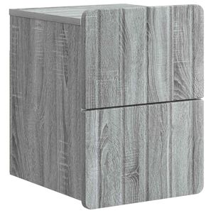 vidaXL Wandmontierter Nachttisch Graues Sonoma 33 x 34,5 x 43 cm