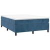 vidaXL Boxspringbett mit Matratze Dunkelblau 140x200 cm Samt