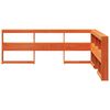 vidaXL Kopfteil mit B&uuml;cherregal L-Form Wachsbraun 160 cm Massivholz