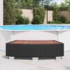 vidaXL Spa-Einstiegsstufe Poly Rattan 92&times;45&times;25 cm Schwarz
