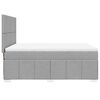 vidaXL Boxspringbett mit Matratze Hellgrau 140x200 cm Stoff
