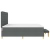 vidaXL Boxspringbett mit Matratze Dunkelgrau 200 x 200 cm Stoff