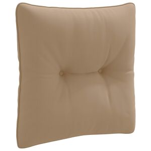 vidaXL R R&uuml;ckenkissen PUTTEN 100 % Polyester Taupe 40 x 40 x 10 cm