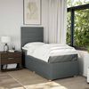 vidaXL Boxspringbett mit Matratze Dunkelgrau 100x200 cm Stoff