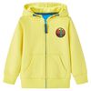 Kinder-Kapuzenpullover mit Rei&szlig;verschluss Hellgelb 128