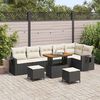 vidaXL Gartensofa-set 9 pcs Schwarz Poly-Rattan