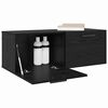 vidaXL Wandschrank Schwarz Eichen-Optik 100 x 36,5 x 35 cm