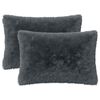 vidaXL Kissenbezug 2 pcs HEERLEN Anthrazit 50 x 80 cm PV Fleece