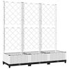 vidaXL Garten-Pflanzgef&auml;&szlig; mit Spalier Wei&szlig; 120 x 40 x 121,5 cm PP