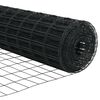 vidaXL Eurozaun Grau 0,6 x 25 m PVC-beschichtetes Eisen