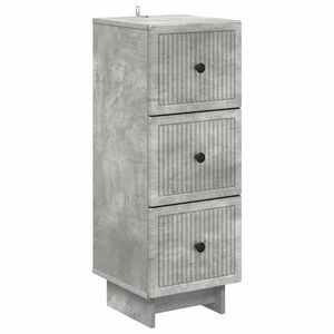 vidaXL Schubladenschrank Betongrau 33 x 34,5 x 90 cm Holzwerkstoff