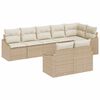 vidaXL Gartensofa-set mit Kissen 8 pcs Beige und Wei&szlig; Poly-Rattan