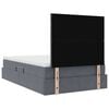 vidaXL Bett mit Stauraum und LED mit LED Dunkelgrau 120 x 190 cm Samt