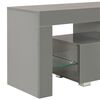 vidaXL TV-Schrank mit LED-Leuchten Hochglanz-Grau 130x35x45 cm