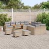 vidaXL Gartensofa-set 14 pcs Beige Poly-Rattan