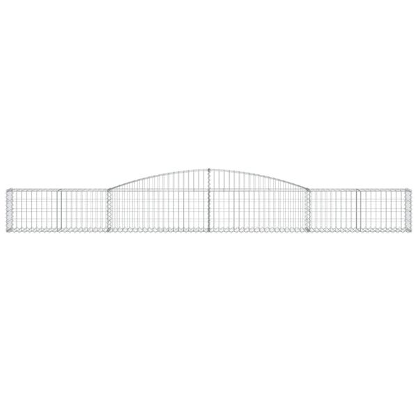 vidaXL Gabionen mit Hochbogen 20 Stk. 400x30x40/60 cm Verzinktes Eisen