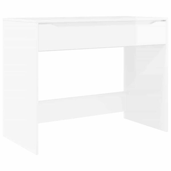 vidaXL Schreibtisch Hochglanz Wei&szlig; 100 x 50 x 78 cm Holzwerkstoff