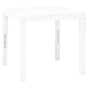 vidaXL Gartentisch Wei&szlig; 78x78x72 cm Kunststoff