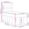 vidaXL Boxspringbett mit Matratze Dunkelgrau 80x200 cm Stoff