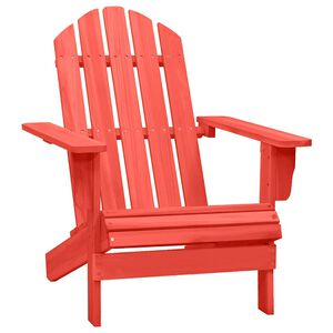vidaXL Adirondack-Gartenstuhl Massivholz Tanne Rot