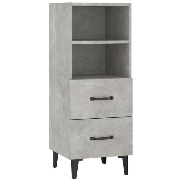 vidaXL Sideboard Betongrau 34,5x34x90 cm Holzwerkstoff