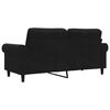 vidaXL 2-Sitzer-Sofa Schwarz 140 cm Samt