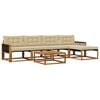 vidaXL Outdoor-Sofagarnitur 6 stk. Natur und Beige