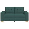 vidaXL Loveseat Sofa Dunkelgr&uuml;n 160x77x82 cm Stoff