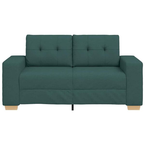 vidaXL Loveseat Sofa Dunkelgr&uuml;n 160x77x82 cm Stoff