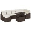 vidaXL Gartensofa-set 8 stk. Braun und Creme Poly-Rattan