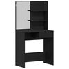 vidaXL Schminktisch mit Regal Schwarz Eichen-Optik 74.5 x 40 x 141 cm