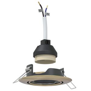 vidaXL Spotlight 6 pcs Messing 9 x 9 x 2,5 cm Metall