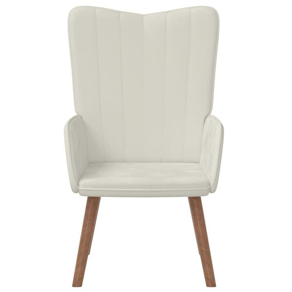 vidaXL Relaxsessel Cremeweiß Samt