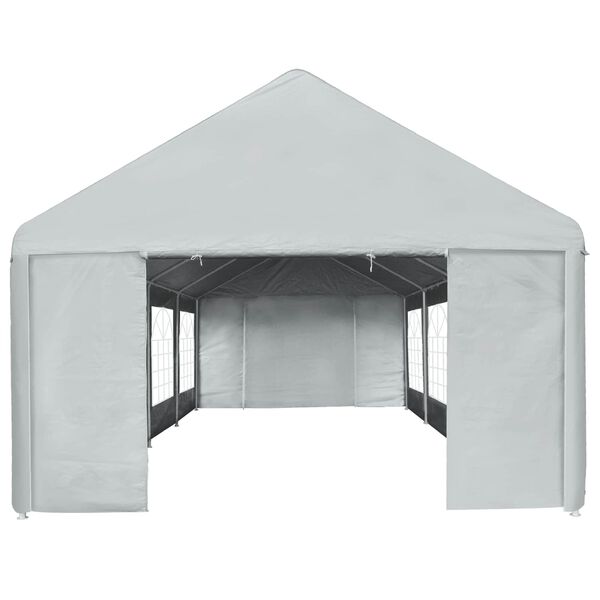 vidaXL Zeltstoff ohne Gestell Grau 8 x 4 m PE