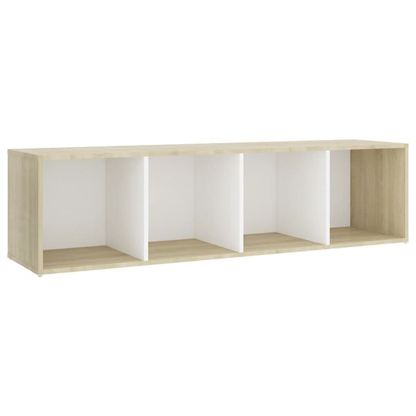 vidaXL TV-Schr&auml;nke 2 Stk. Wei&szlig; Sonoma-Eiche 142,5x35x36,5cm