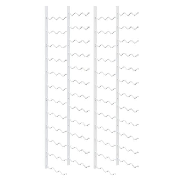 vidaXL Wand-Weinregal f&uuml;r 36 Flaschen 2 Stk. Wei&szlig; Eisen