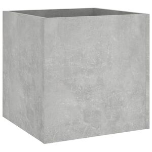 vidaXL Pflanzgef&auml;&szlig; Betongrau 40x40x40 cm Holzwerkstoff