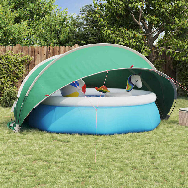 vidaXL Pool-Dome Gr&uuml;n 405 x 405 x 192 cm
