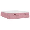 vidaXL Ottoman-Bett mit Matratzen Rosa 160x200 cm Samt