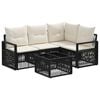 vidaXL Gartensofa-set 5 pcs Schwarz Poly-Rattan