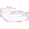 vidaXL Boxspringbett mit Matratze Dunkelblau 160x210 cm Samt