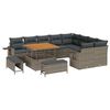 vidaXL Gartensofa-set 12 stk. Grau Poly-Rattan
