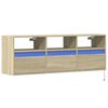 vidaXL TV-Wandschrank mit LED-Beleuchtung Sonoma-Eiche 130x31x45 cm