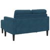 vidaXL 2-Sitzer-Sofa mit Chaiselongue L-Form Blau 125 cm Samt